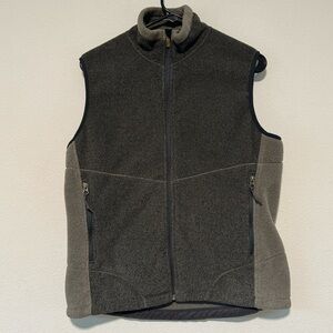REI Women’s Polartec Two Tone Grey Fleece Zip Front Sleeveless Vest Size Medium
